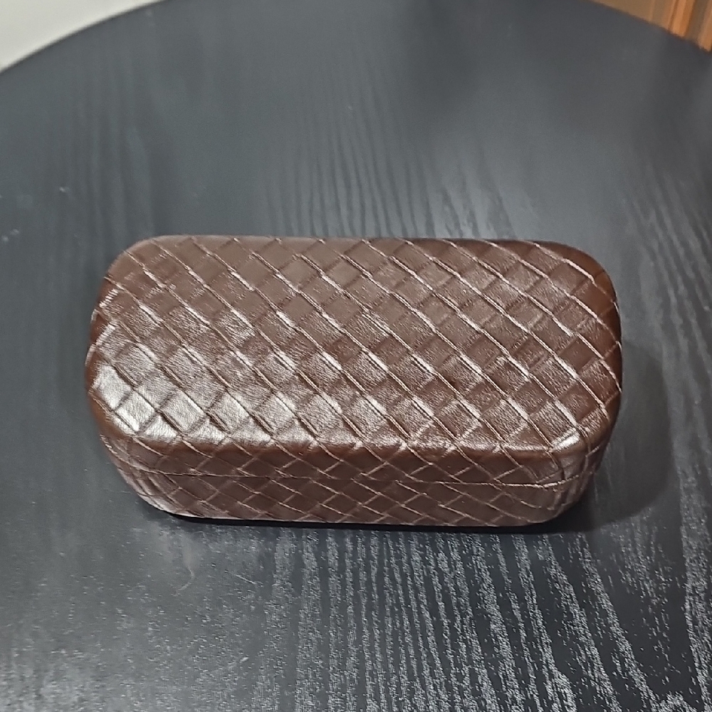 BOTTEGA BENETA Brown Woven Eyeglass Case